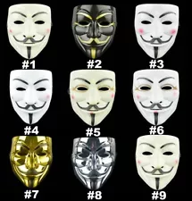 Anonymous Guy Fawkes Fancy Plastic Halloween V for Vendetta Mask Costume Cosplay