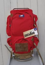 Vintage JanSport USA D3 Backpack External Frame Red Backpack Deadstock NWT