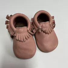 Freshly Picked Baby Size 3 Pink Moccasins Preowned