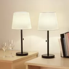 Bedside Table Lamps Set of 2 Elegant Modern Desk Lamps for Bedroom Living Room