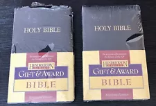 Two Gift/Award Bibles Black Imitation Leather King James New In Package