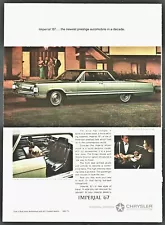 1967 Chrysler IMPERIAL Crown Coupe Mobile Director option Classic Car Photo AD