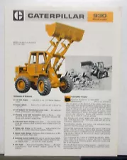 1976 Caterpillar 930 Wheel Loader Features Specs Construction Sales Tri-Folder