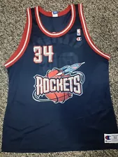 Hakeem Olajuwon Houston Rockets Champion jersey, sz 52, see photos