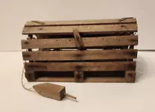 Vintage Miniature Lobster Trap 8” Hand Made Wooden Nautical Décor- Opens Up