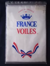 FRANCE VOILES White Versailles Curtain Drape 60" x 90" French ~ NEW in PACKAGE