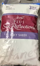 NEW HANES PLUS SILK REFLECTIONS PANTYHOSE SLIGHTLY IMPERFECT 3-PAIR, SZ 2 PLUS