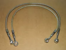 2-into-2 Front Brake Lines Stainless Ducati 748 996 Superbike 800SS 1000SS 2-2