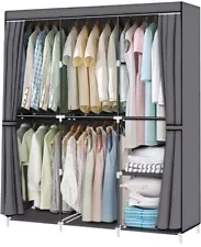 Portable Closet 50 Inch Wardrobe Closet for Hanging Clothes