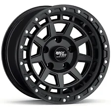 17" RockTrix RT114 17x9 -12 Black Wheel 5x5 Rim for Wrangler JK JL Gladiator JT