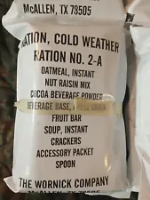 Vintage Wornick Co Ration Cold Weather Meal Double Pack Menu 2-A 2-B 1x