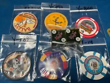 6 CASINO CHIPS & 1 pair of Caesar’s dice ————RESERVED FOR NOBIDS—————