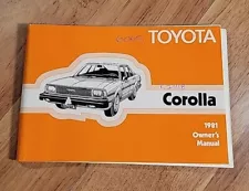 Toyota Corolla 1981 Owner's Manual