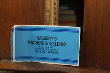 Vintage Coal Mining Sticker Decal Halbert's Machine Welding Printer KY