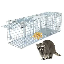 Live Animal Trap Extra Large Rodent Cage Garden Rabbit Raccoon Cat 24"X8"X 7.5"