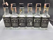 Vintage 1970’s Jack Daniels Black Label Mini 1/10 Pint Empty Bottle~Lot of 6