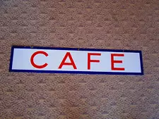 VINTAGE CAFE - DINNER PORCELAIN DOUBLE SIDED SIGN 41 INCHES LONG