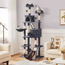 Large Cat Tree Cat Tower Activity Center with Scratching Post Condo, Used