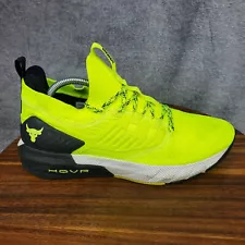 Under Armour Project Rock 3 Shoes Men's 10.5 Yellow Black Athletic Sneakers