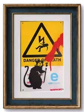 Banksy Road Sign 2015 Original Spray Artwork Signed