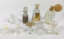 Vintage Empty Perfume Bottles Lot of 9