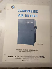 KELLOGG AMERICAN COMPRESSED AIR DRYERS SALES BROCHURE CATALOG SPECIFICATIONS