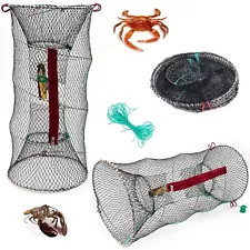 2x GIANT LOBSTER CRAB CRAYFISH BAIT FISH LIVE TRAP CAGE POT 60 x 30cm