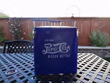 Double Dot PEPSI-COLA Soda Retro Products Metal Cooler Ice Chest LIMITED EDITION