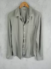 Western Rise Limitless Merino Button Down Shirt Men Sz Large Green Travel