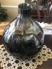 Mikasa 9-1/2” Billow Black Glass Vase