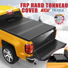 5.8FT Hard FRP Tonneau Cover Truck Bed For 2007-2024 Chevy Silverado GMC Sierra