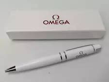 OMEGA Ballpoint Pen Matte White with Package Box Giveaway Not For Sale Novelty