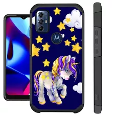 FUSION Case For Motorola Moto G Play 2023 Hybrid Phone Cover UNICORN BABY