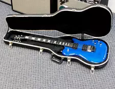 1990's Carvin SC90 Electric Guitar! Dual Humbuckers! Caribbean Blue Flame! NICE