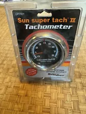 New Sealed Vintage Sun Super Tach 2 II “Blue Line” Old School Hot Rod Tachometer