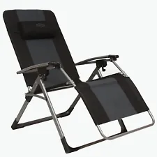 Kamp-Rite Camping Beach Patio Oversized Anti Gravity Folding Chair, Gray (Used)