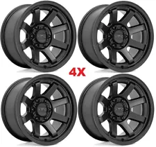 KMC WHEELS FITS TRD TACOMA 4RUNNER BLACK 4 RUNNER RIMS KM723 TRAIL LEVEL METHOD (For: 1984 Toyota)