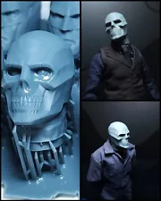 1/12 Arkham Knight Black Mask Head Sculpt For Mezco