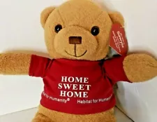 SAWYER Habitat for Humanity Teddy Bear Home Sweet Home Tan Plush 12" w/ Tag NICE