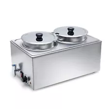 SYBO Commercial Grade Stainless Steel Bain Marie Buffet Food Warmer Steam Tab...