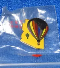 Hot Air Balloon Pin New Mexico Shape Vintage