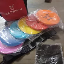 Starter Set Of Frisbee Golf Disks Crown Me Brand With Bag Strap And Cloth