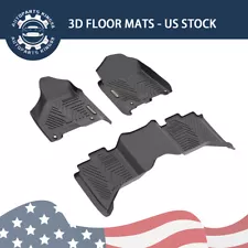 3D Floor Mats Liners for 2013-2018 Dodge Ram 1500 2500 3500 Crew Cab All Weather