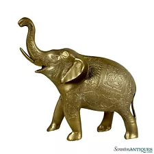 Vintage Traditional Brass Middle Eastern Elephant Sculpture