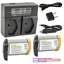 Kastar Fully Decoded LP-E19 Battery LCD Fast Charger for Canon EOS 1Ds Mark IV