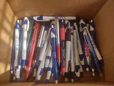 Lot 50 Advertisement Ball Point Writing Pens Banks Insurance Medical