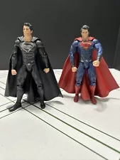 Mattel Dc Movie Masters SUPERMAN Black Suit & Blue/Red 6" Figure Man Of Steel