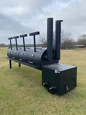 NEW 1000 Gallon Reverse Flow BBQ pit smoker Charcoal grill Concession Trailer