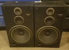 Vintage Pair Technics SB-LX90 Floor Standing Tower Stereo 3-Way Speakers 15"