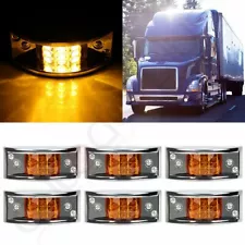 6X 12 LED amber side marker truck light For Pickup Lorry Peterbilt trailer (For: Mack)